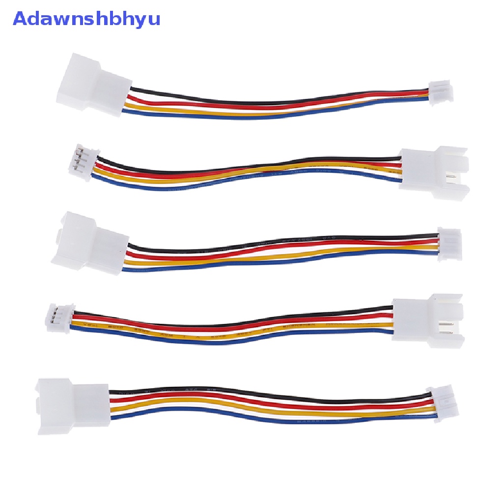 Adhyu 2Pcs Kipas Angin 4pin Kecil Universal Ke 3pin 4pin PWM connector extension cable ID