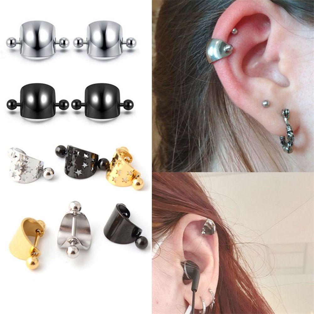 Mxbeauty Anting Wanita Kepribadian Serbaguna Ear Studs Stainless Steel Bintang Fashion Perhiasan Gadis Hadiah Anting Gaya Korea