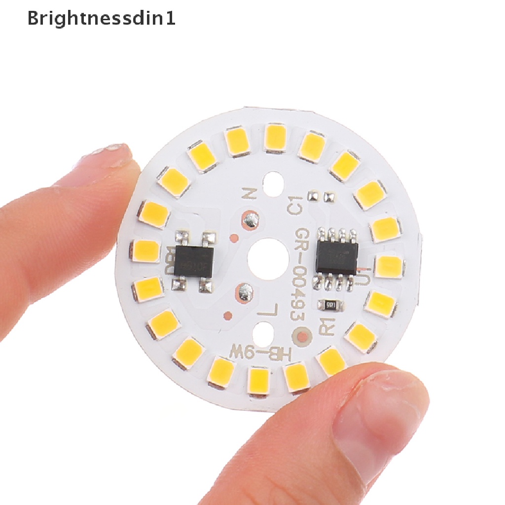 [Brightnessdin1] 2pcs DIY Lampu Bohlam LED SMD 15W 12W 9W 7W 5W 3W Cahaya Chip AC220V Input IC Pintar LED Kacang Untuk Bohlam Cahaya Putih Warm White Butik