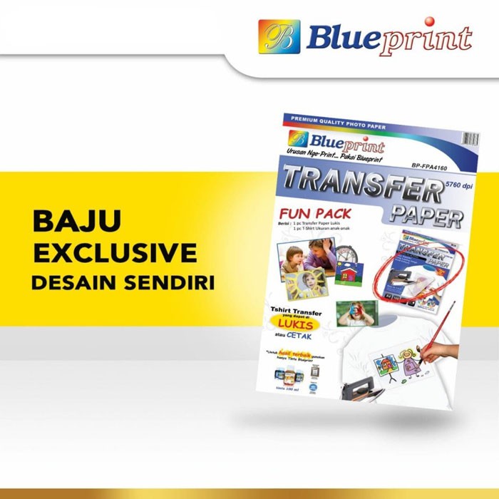 

ARS04 Blueprint BP-FPA4160 Transfer Paper Fun Pack Anak Kaos Putih