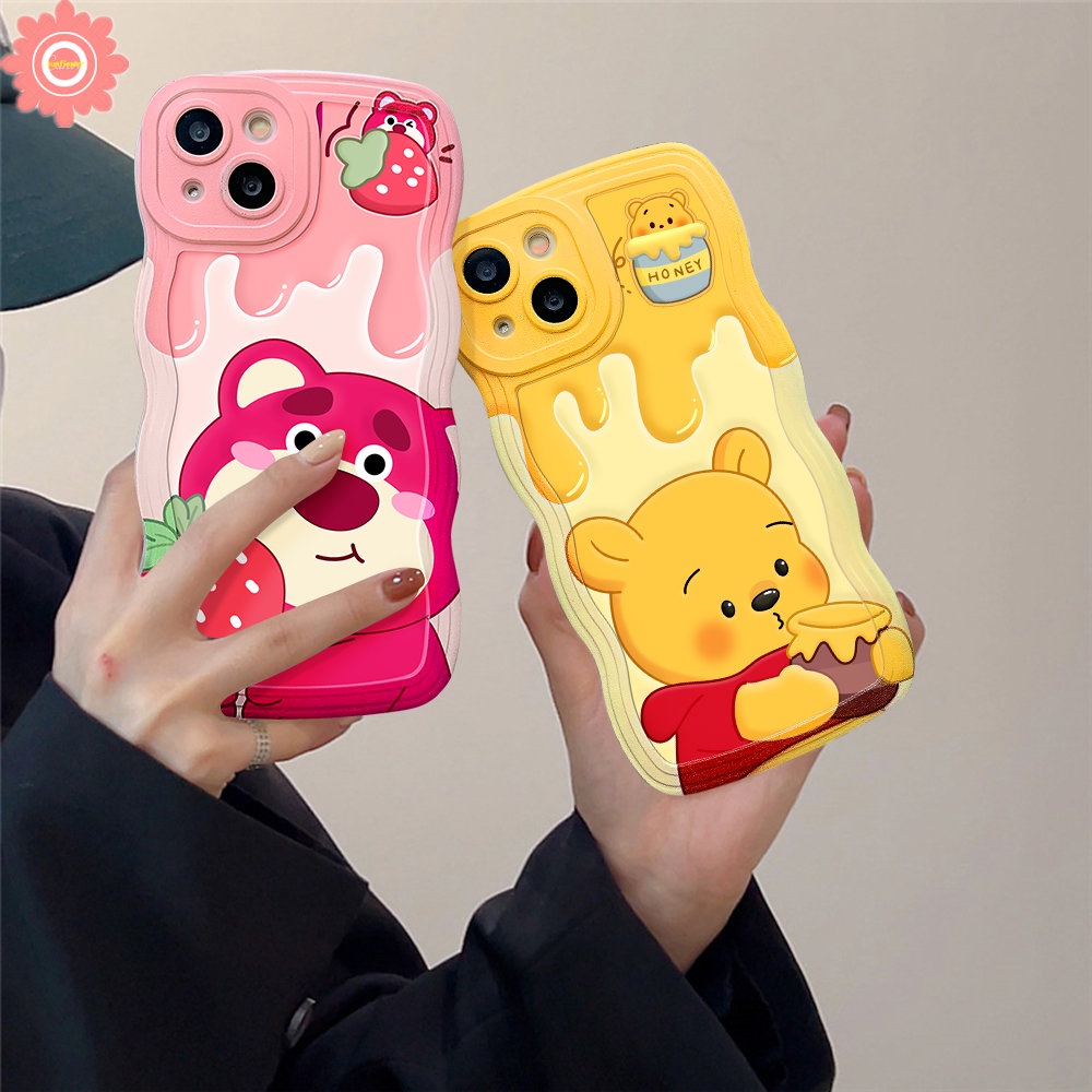 Infinix Hot 12 10T 9 8 11 10 Play 10Lite 11s 12i 20 20s Infinix Smart 6 Plus 5 4 Hot 10s 11s NFC Note 12 2023 8 G96 10Pro 12Pro Cute Strawberry Bear Winnie The Pooh Soft Case