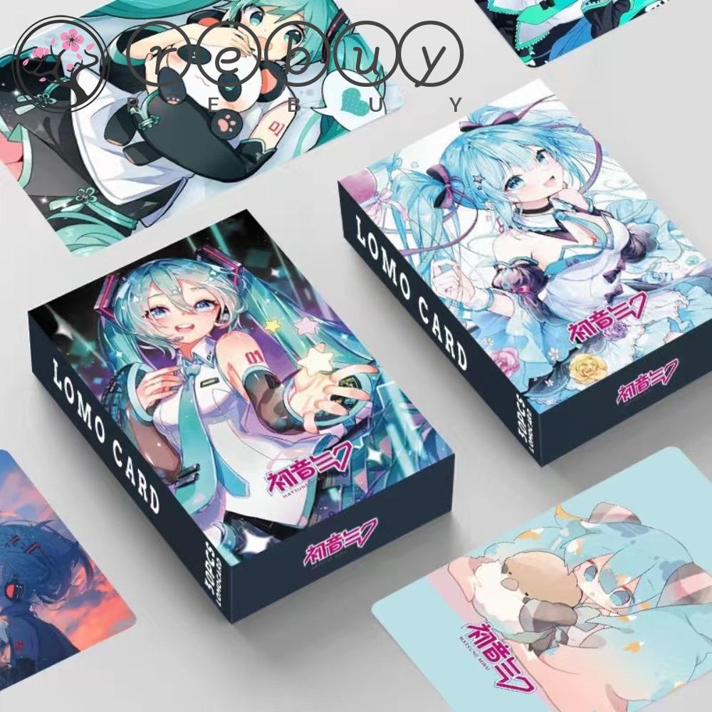 Rebuy Koleksi Kartu LOMO Buku Demon Slayer Dua Sisi Tokyo Revengers Postcards Peripherals Anime Hatsune Miku