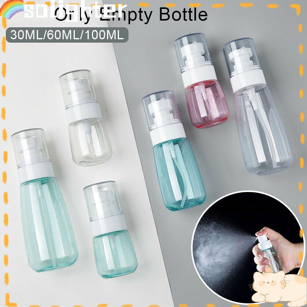 Solighter 6pcs Botol Spray Kosong Transparan Travel Squeeze Disinfectant bottle