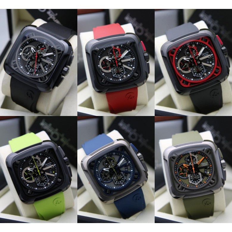 Jam Tangan Pria Alexandre Christie AC 6577 / AC6577 Rubber Original Garansi 1 Tahun