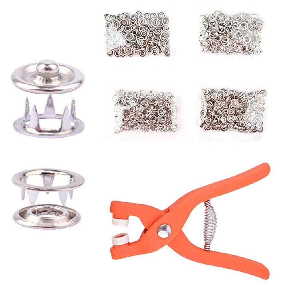 Populer Tang Plastik 50 /100Tang Kancing Cakar Set Tang Crimping Alat Pasang Kancing Jahit Logam