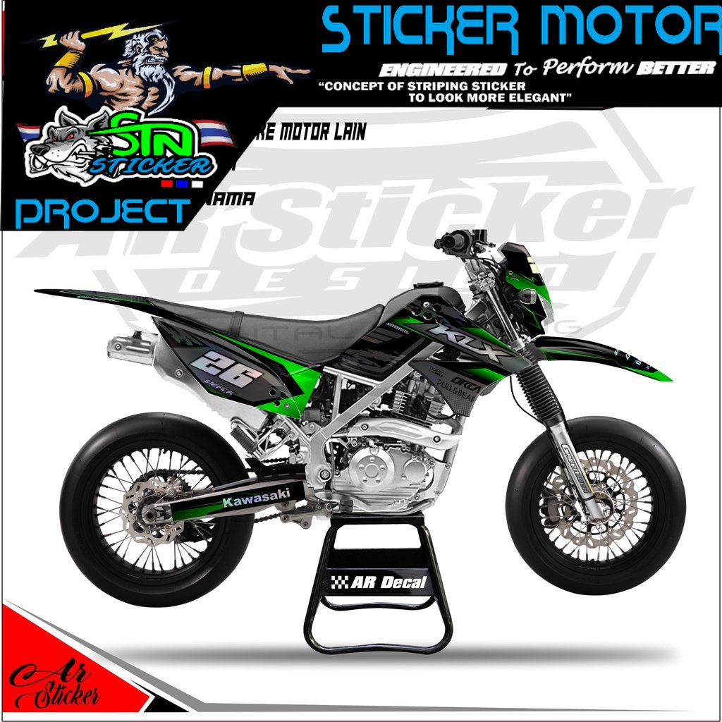 Decal Hologram Chrome Pelangi KLX Lama, KLX Old - Dekal stiker Full Body KLX L / KLX S 017