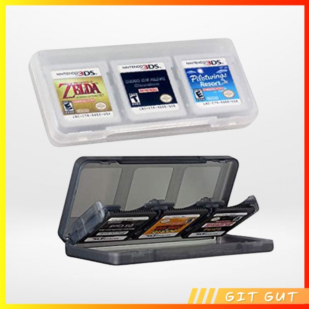 Nintendo 3DS Tempat Game Card Cartridge Case Box Storage 6 in 1