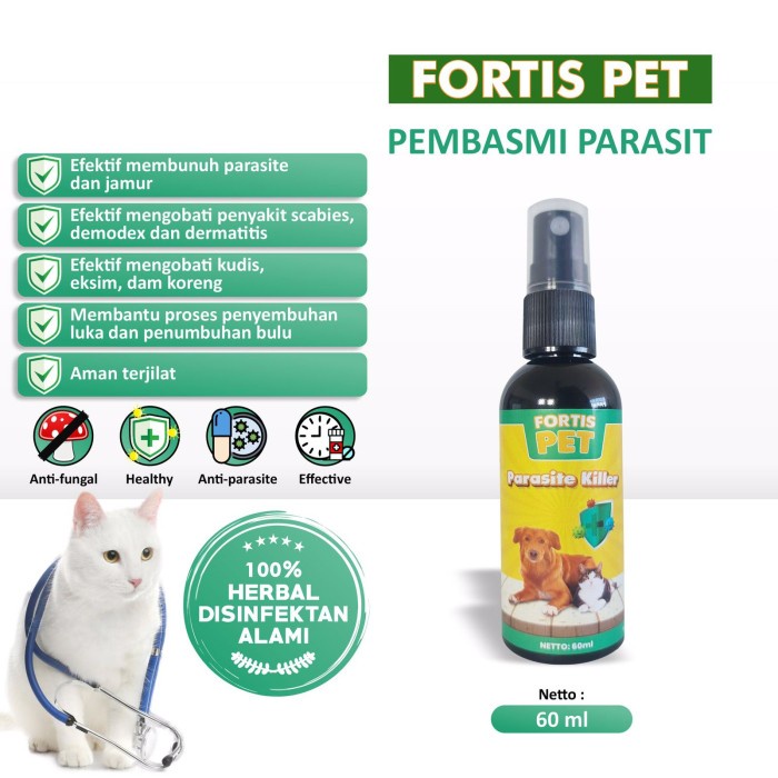 Fortis Pet Obat Jamur Sacbies Kucing 60ml