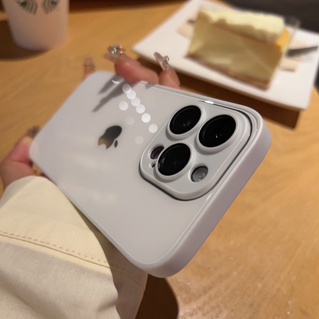 Casing Handphone Kaca Tempered Untuk Iphone14Plus14 Pro Max13 12 11 Pro Max Shockproof Hard Cover Casing Pelindung Kamera iPhone