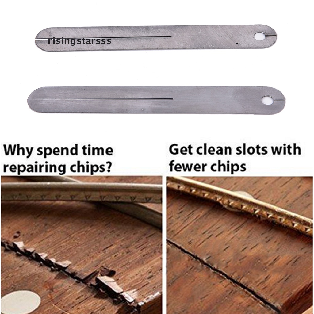 Rsid Span-new 2pcs fret puller fretboard fingerboard fret Alat Perbaikan Pelindung Plat Baja Jelly