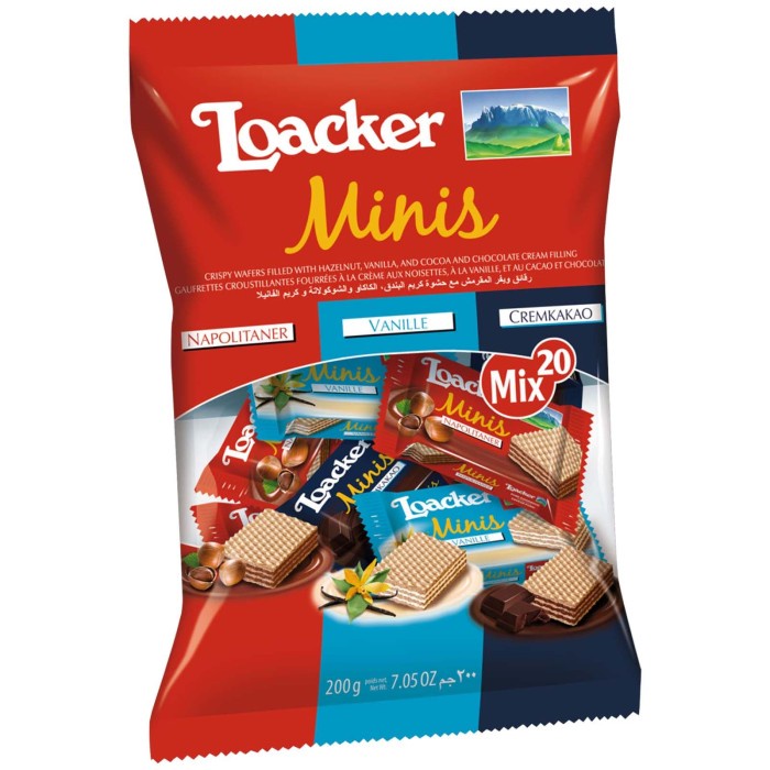 

LOACKER Minis Mix Chocolate Waffer Biscuit Cokelat Camilan Instant