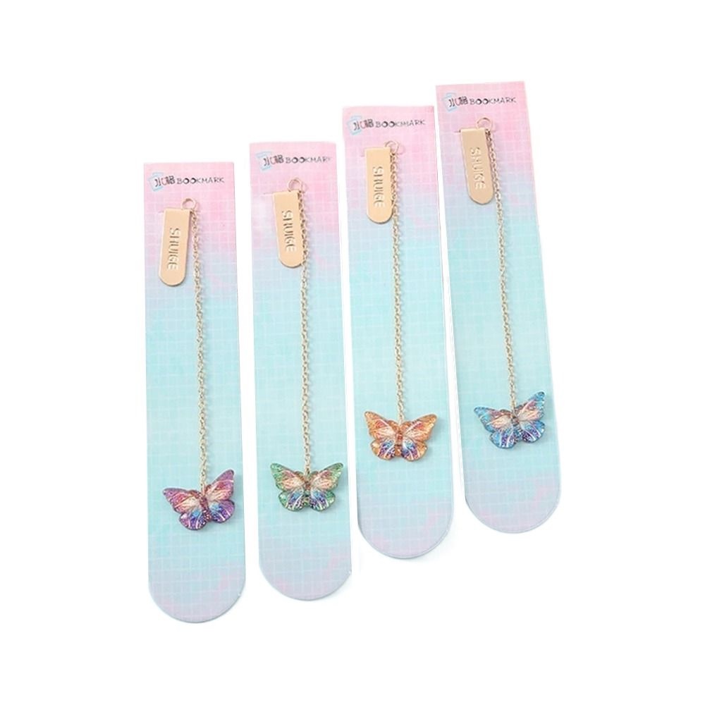 [Elegan] Butterfly Bookmark Kantor Perlengkapan Sekolah Capung Untuk Alat Tulis Perempuan Siswa Bookmark Liontin