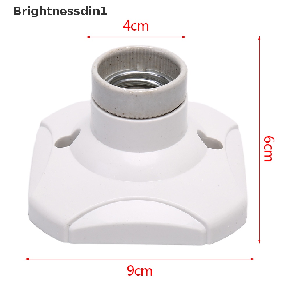 [Brightnessdin1] E27 Lamp Holder E27 Dudukan Bohlam Soket Lampu Keramik Lamp Bulb Socket Alas Lampu Butik