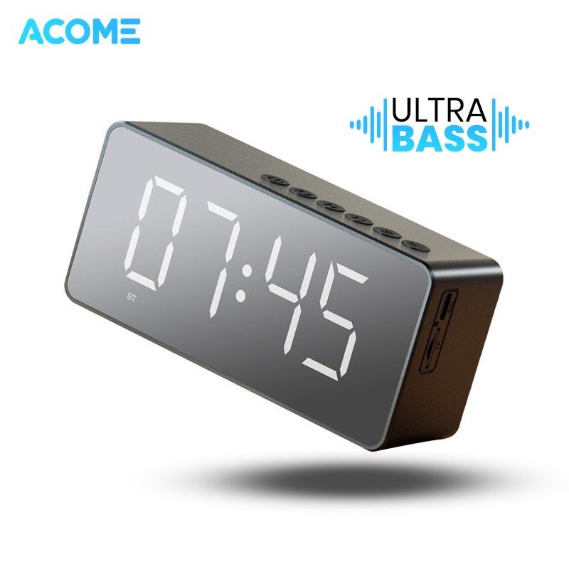 Speaker Acome A17 Speaker Bluetooth 5.2 LED Display / Speaker Jam Alarm LED - Garansi Resmi 1 Tahun