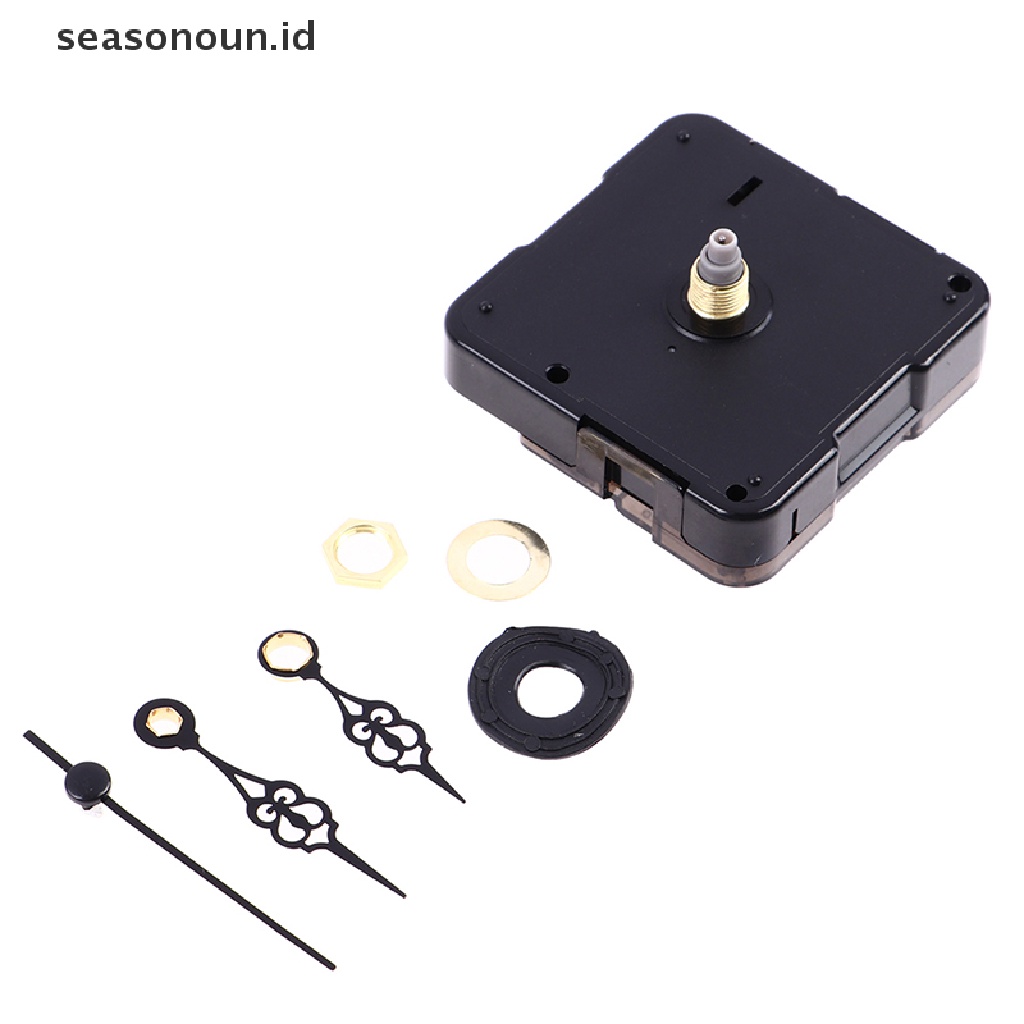 Seasonoun Mute Silent Clock Mechanism Movement Suku Cadang Perbaikan Jarum Jam Klasik.