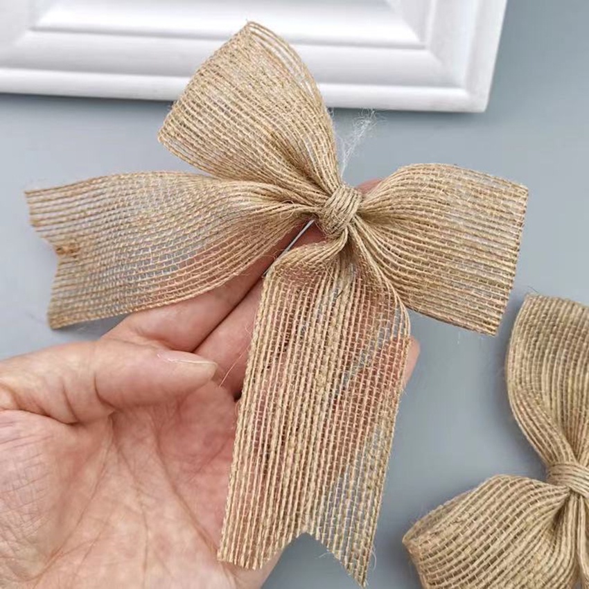 5M/ROLL PITA GONI POLOS BURLAP RIBBON-JUTE RIBBON FLORIST WRAPPING RUSTIC PITA KEMASAN KOTAK HADIAH