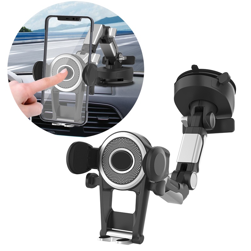 Zzz 360° Stand Bracket Holder Dudukan Kaca Depan Mobil Dapat Berputar Untuk Handphone Universal