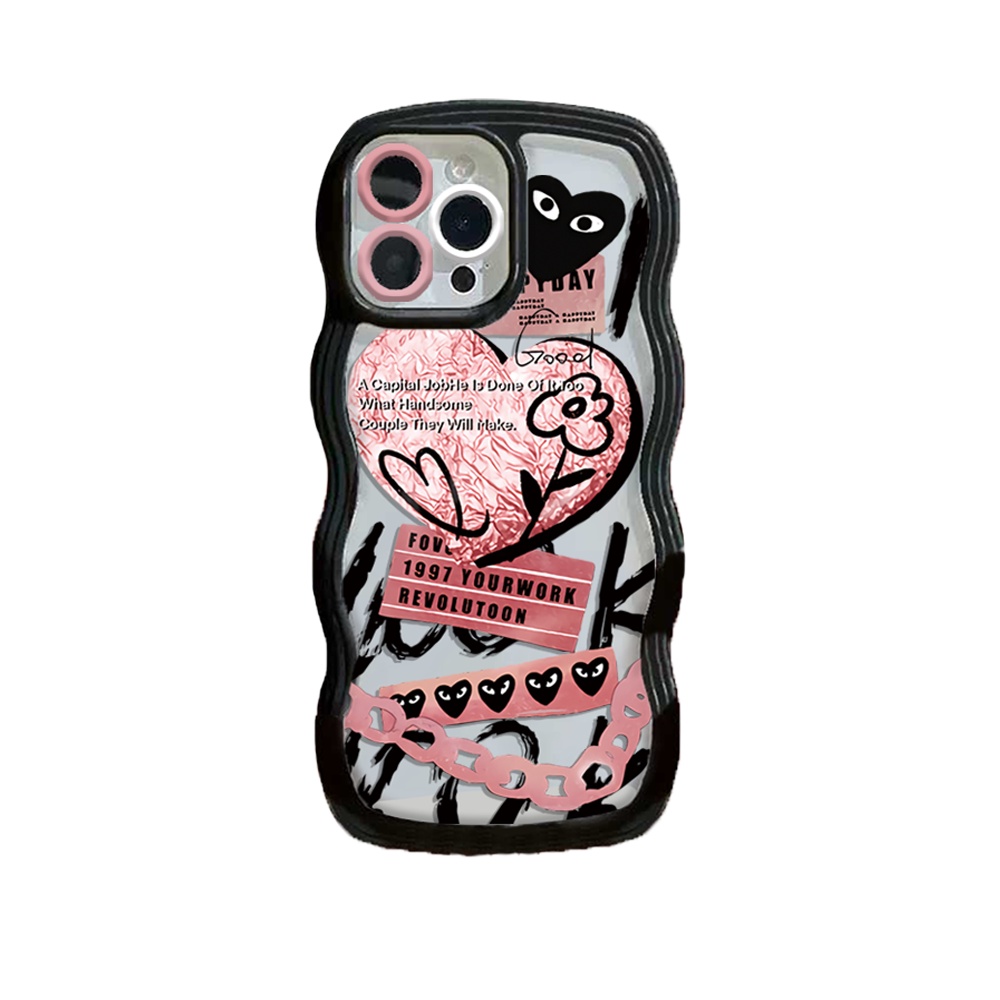 Realme 10 RealmeC55 C35 C33 C31 C30 9i 8i 6i 5s 5i 7i C15 C25 C21Y C25Y C12 C1 C20 C3 C2 C1 Narzo 50A Tide Brand Doodle Love Heart Lucky Floral Smiley Wavy Phone Case BY