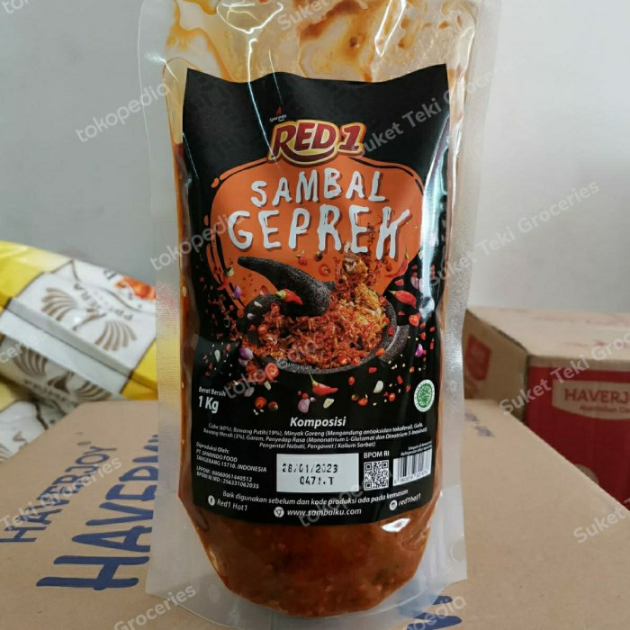 

Best Seller [COD] Red1 Sambal Geprek Premium Siap Saji 1kg
