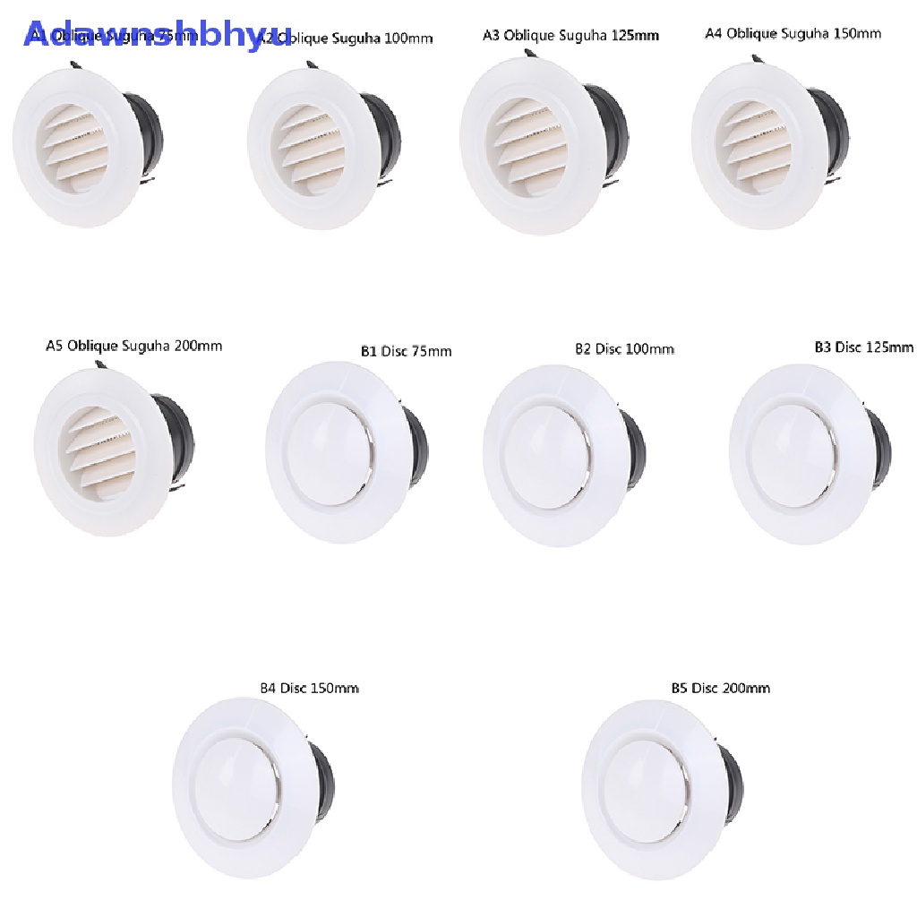 Adhyu 1pc Penutup Ventilasi Udara Bulat Ducg Plafon Lubang Dinding ABS Air Vent Grille ID