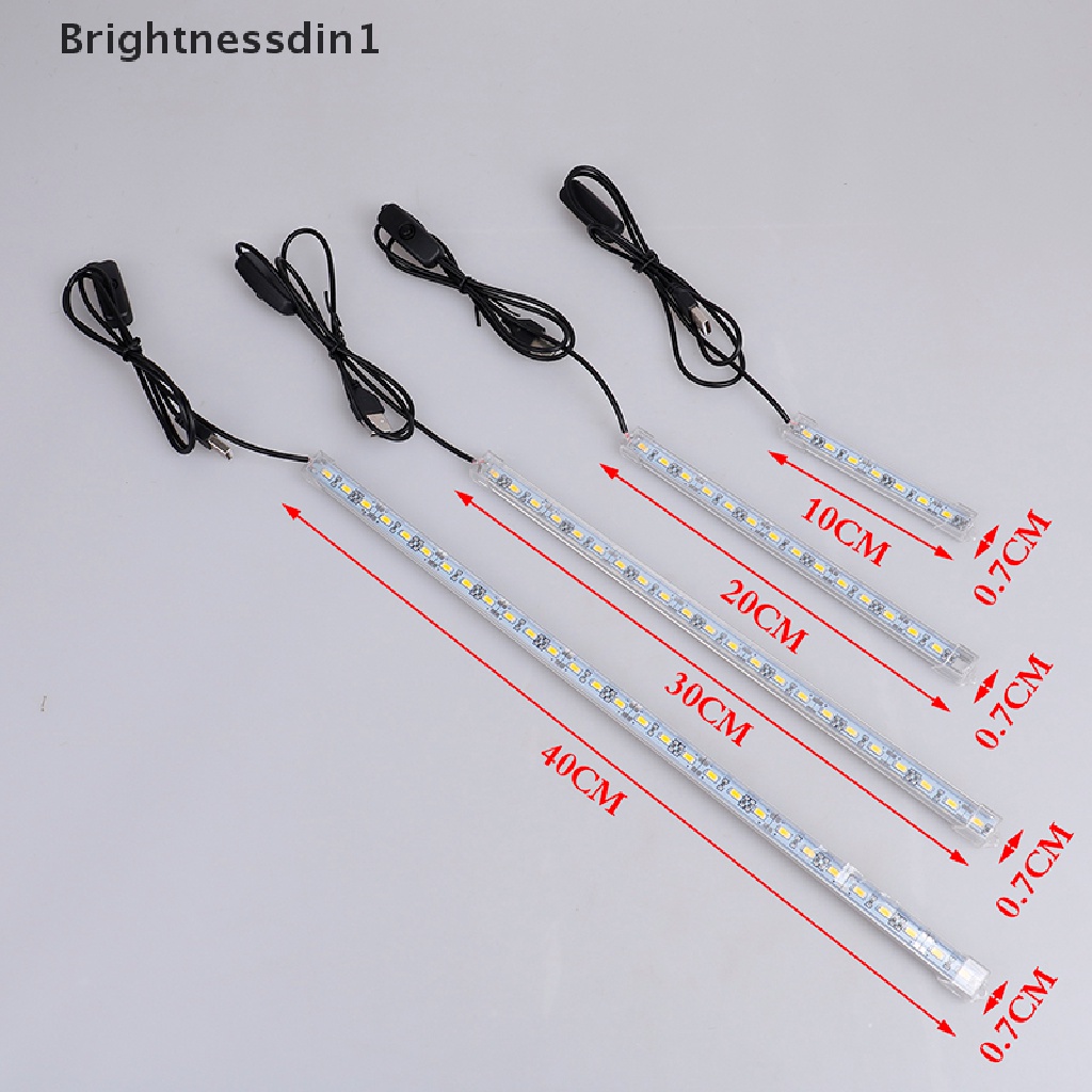 [Brightnessdin1] Strip Kaku LED Tenaga USB DC 5V Smd56305630Lampu Tabung Warm and Cool White Butik