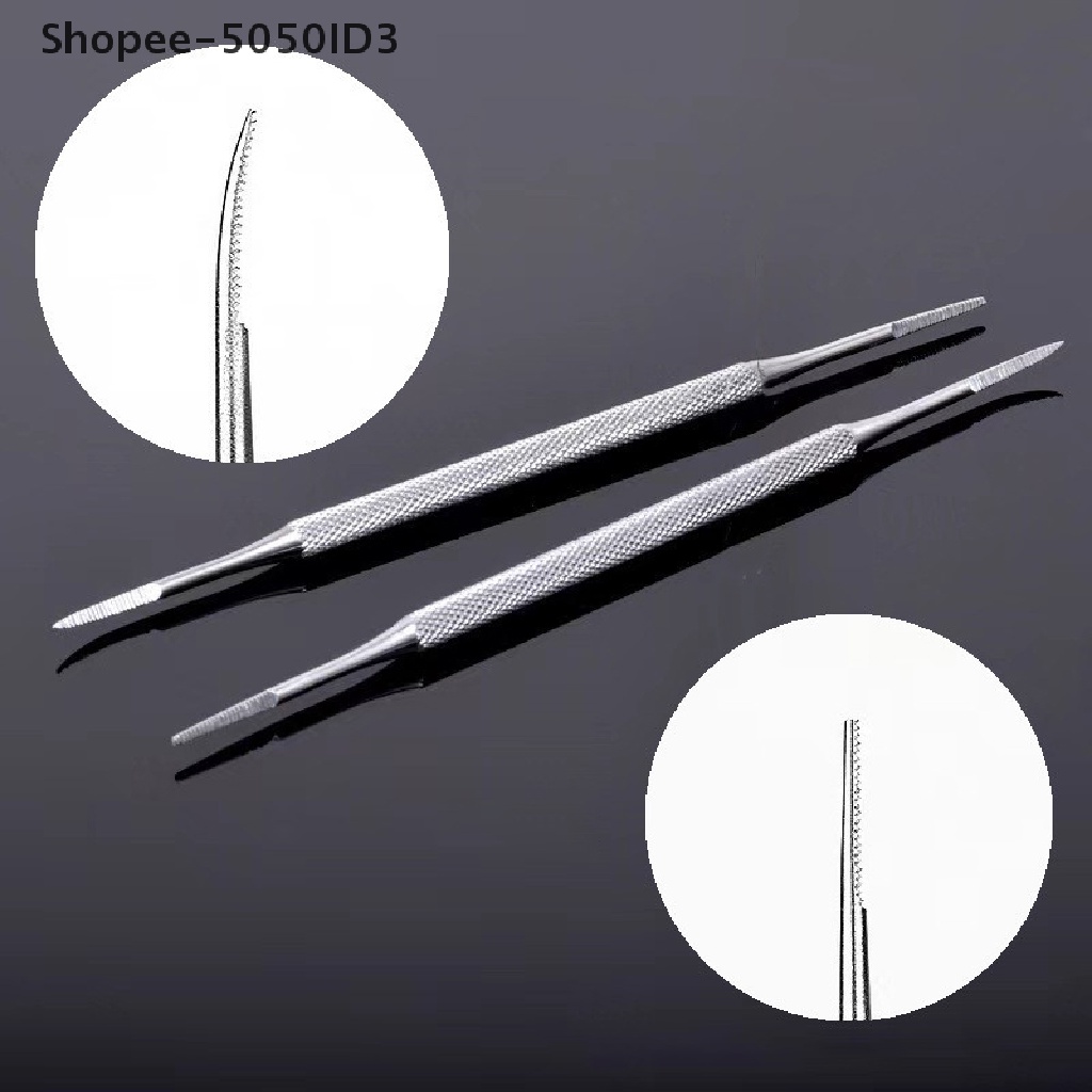 [HOT] 1pc Double Ended Pedicure File Sa Edge Ingrown Toe Nail Lifter Alat Bersih [ID]