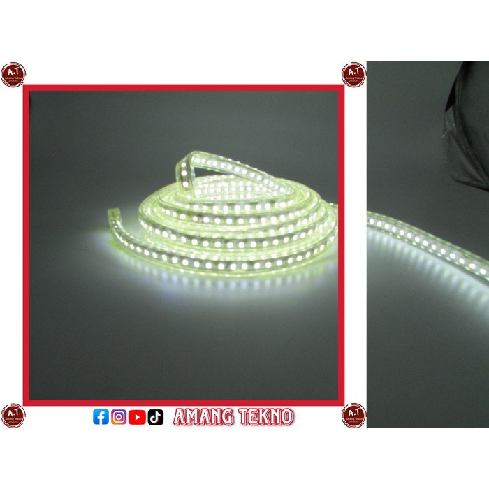 LAMPU SELANG LED STRIP 2 SISI 5 M 5 METER PUTIH KUNING MASKO - Putih TERMURAH