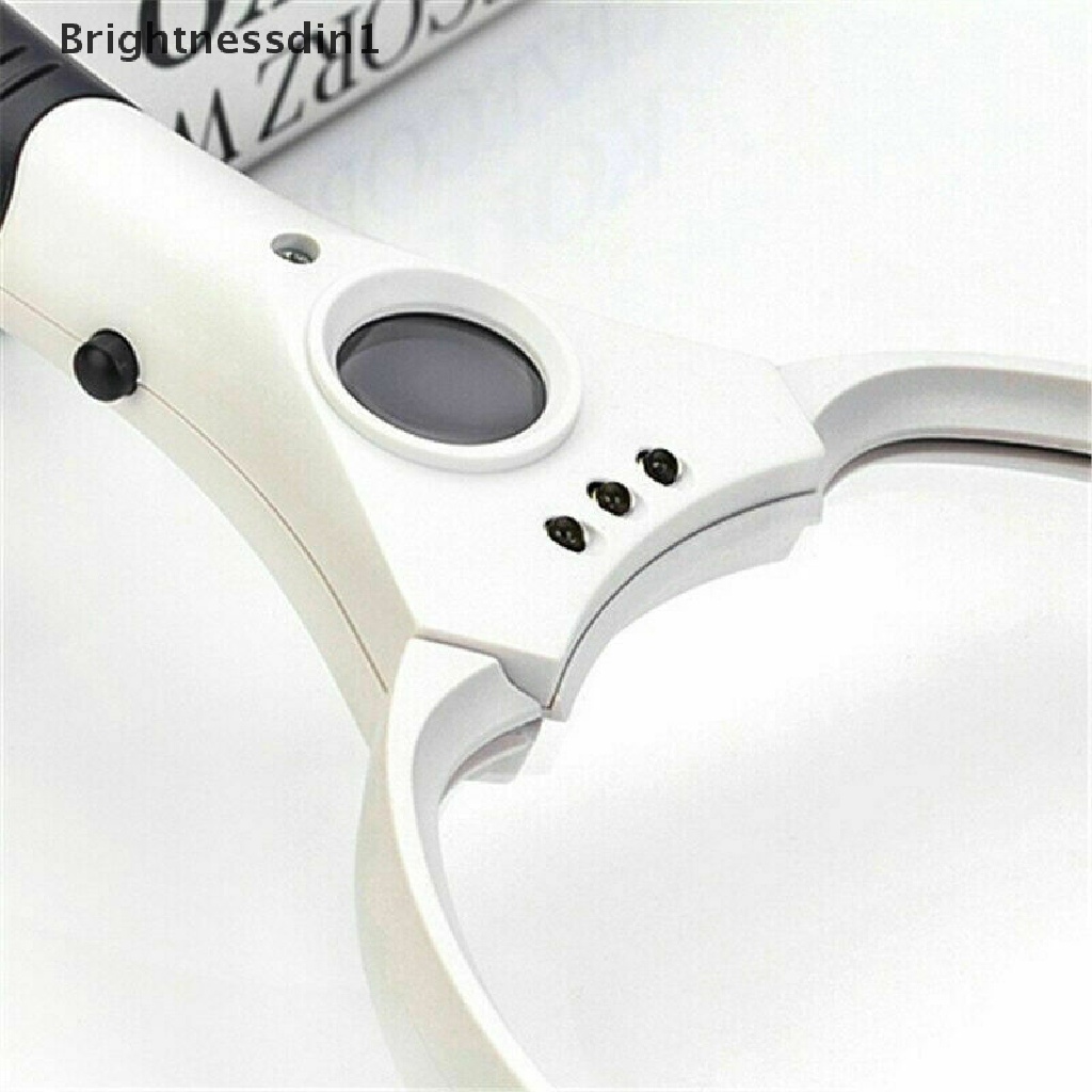 [Brightnessdin1] Kaca Pembesar 25X Extra Besar Kuat 3led Zoom Terang Ringan Dipegang Butik