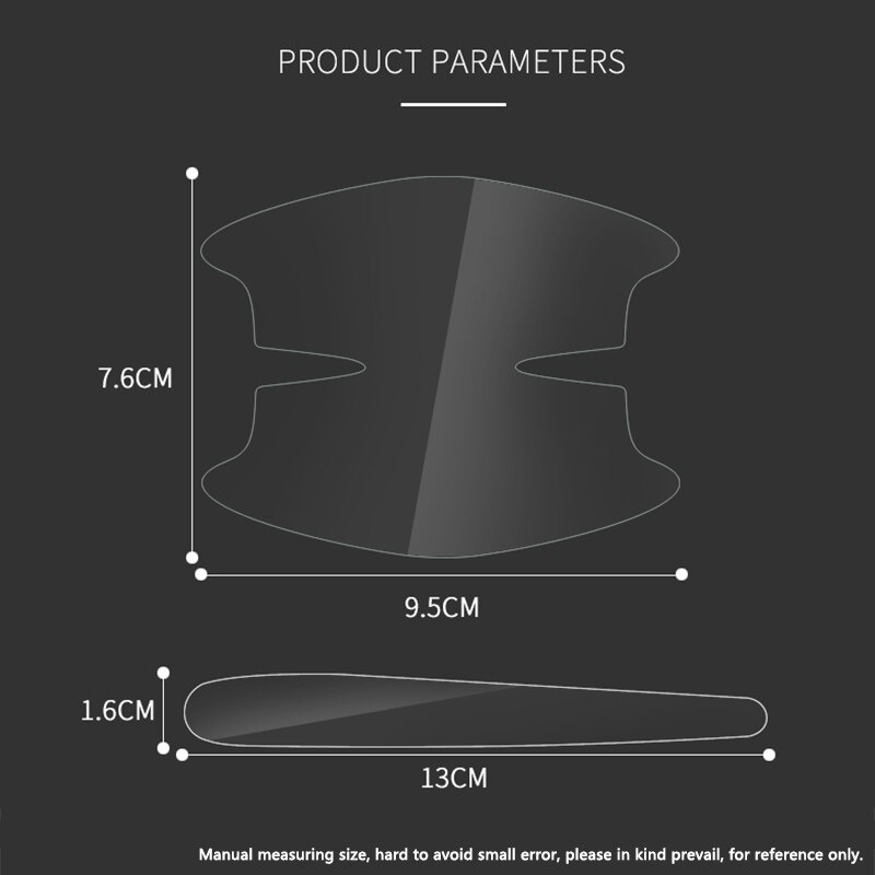 8 Buah Mobil Transparan Pintu Mangkuk Pegangan Stiker Pelindung untuk Honda Freed Brio City Civic CR