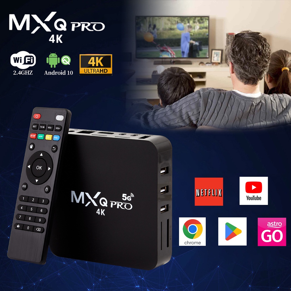 【COD】Smart TV Box MXQ Pro Smart TV Box Media Player Android 10.0 TV BOX Bluetooth 4K Ultra HD MXQ PRO 4K 5G