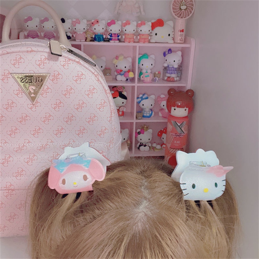 Ins Kartun Sanrio Melody Rambut Klip Wanita Gadis Penjepit Jepit Rambut Aksesoris Rambut