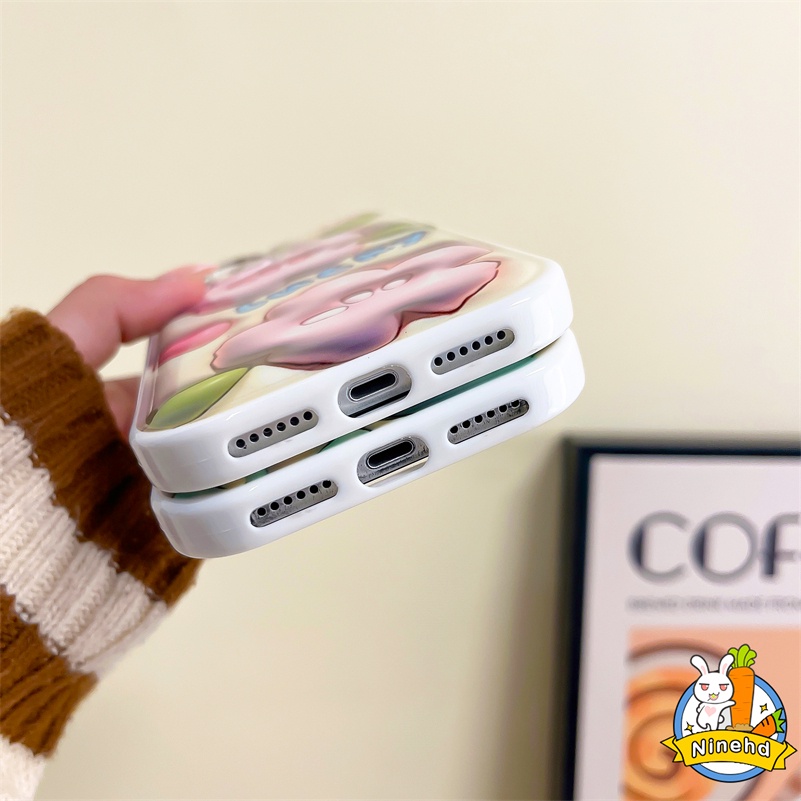 IPHONE Casing Kompatibel Untuk Iphone14 13 12 11 Pro Max X Xr Xs Max8 7 6 6s Plus SE 2020 3D Vision Spring Flowers Phone Case Pelindung Lensa Airbag Shockproof Soft Case Cover Pelindung