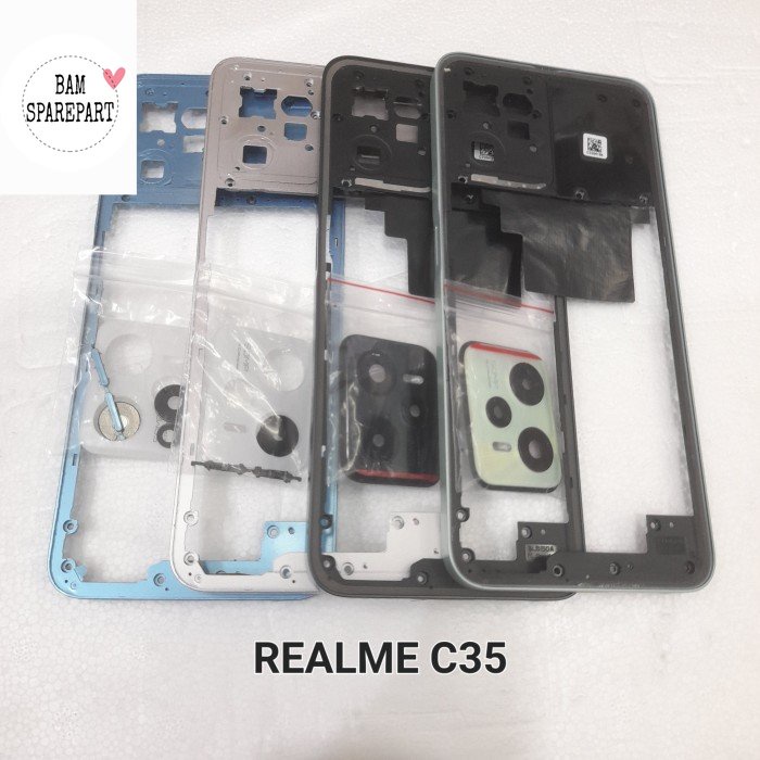 Tulang Bazel REALME C35 ~ bezel bezzel tutup mesin tulang tengah realme c35