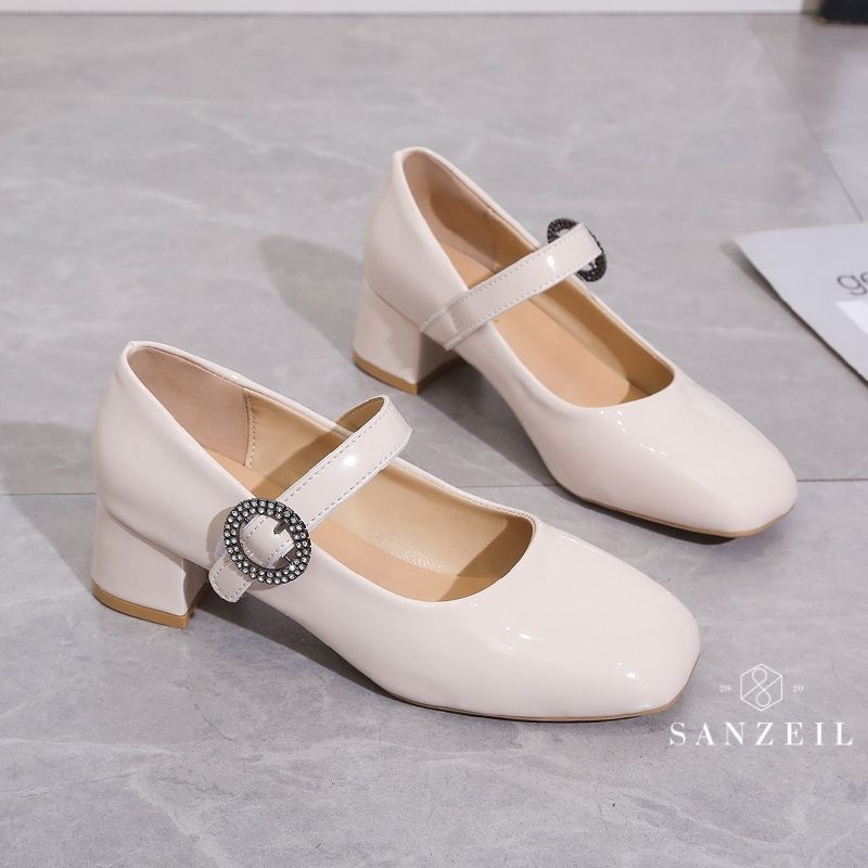 2040  Sanzeil Jasmine - Sepatu Hak Wanita Casual  BISA COD