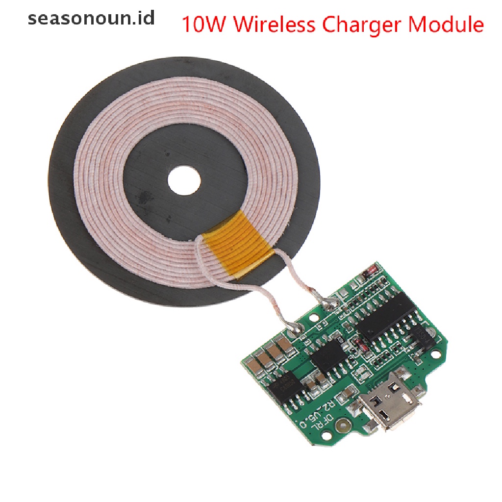 Seasonoun 10W QI Wireless Charger Modul Micro USB Transmitter PCBA Circuit Board Coil.