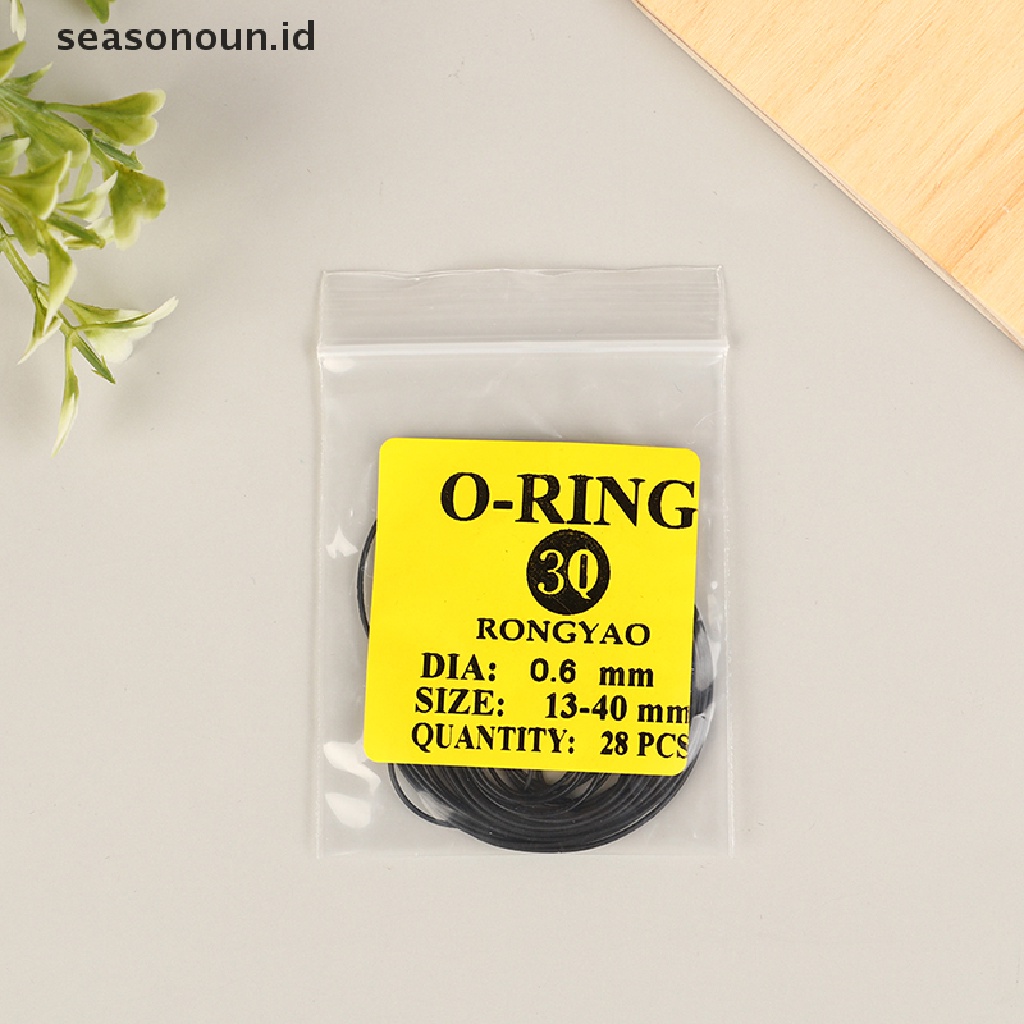 Seasonoun 1Pack 0.5/0.6/0.7/0.8MM Watch O-Ring Gasket Penutup Belakang Jam Tangan Karet Anti Air.