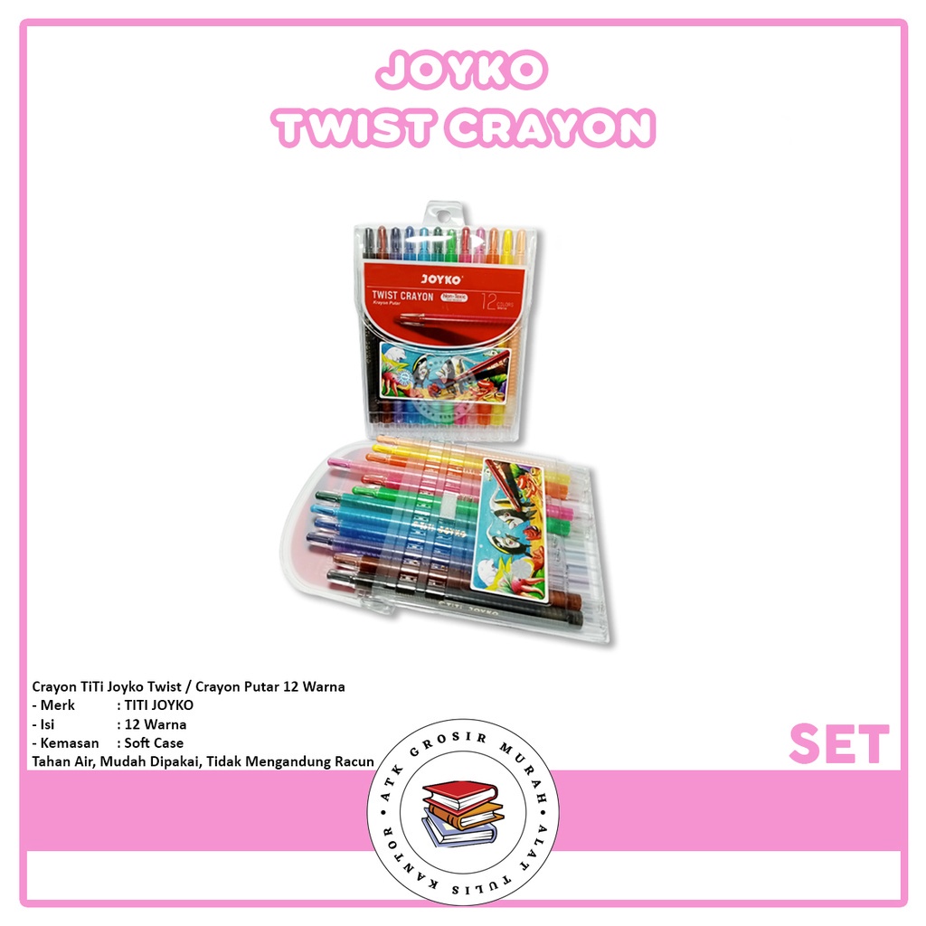 

JOYKO - Crayon Putar Terbaru Twist 12S - 12 Warna - SET