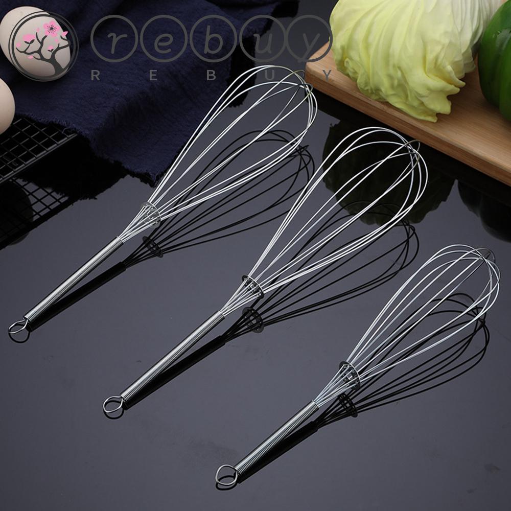 REBUY Multifunctional Egg Beater Manual Kitchen Gadgets Whisk Stainless Steel Blender Egg Mixer Eco-Friendly Rotary Baking Egg Tool