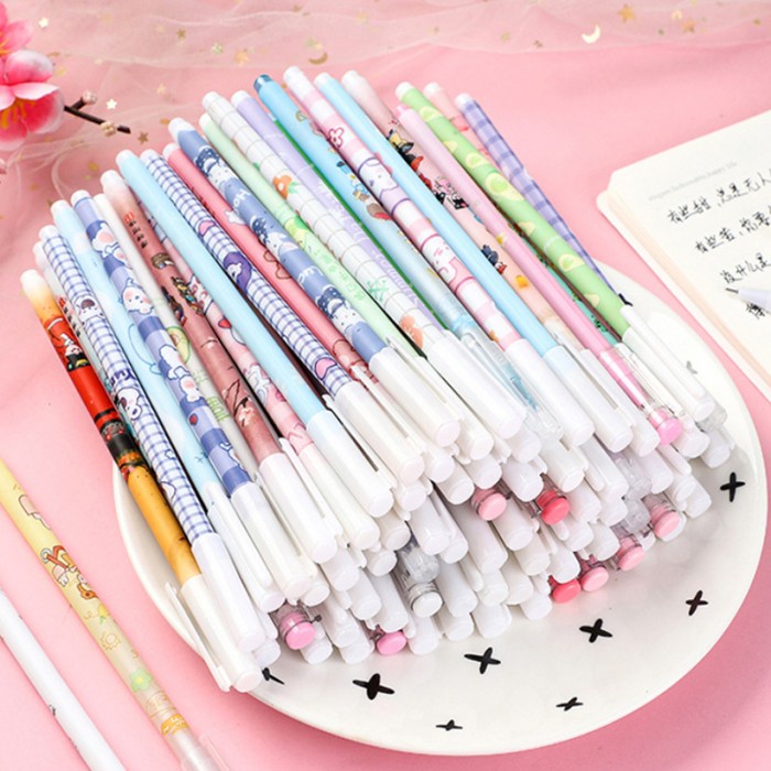 

1 LUSIN 12PCS PULPEN GEL MOTIF WANITA CANTIK LUCU IMUT - MIX 1LS