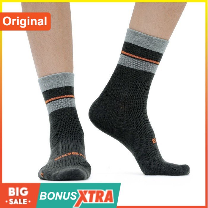Kaos Kaki EIGER1989 LANE CYCLE SHORT WS SOCKS Brown D. Grey 91000 7372 ORI