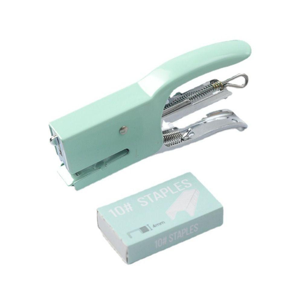 Lanfy Hand-Held Stapler Tang Tangan Siswa Hemat Buruh Kertas Pengikat Kertas Stapler Kertas Paper Binder Set