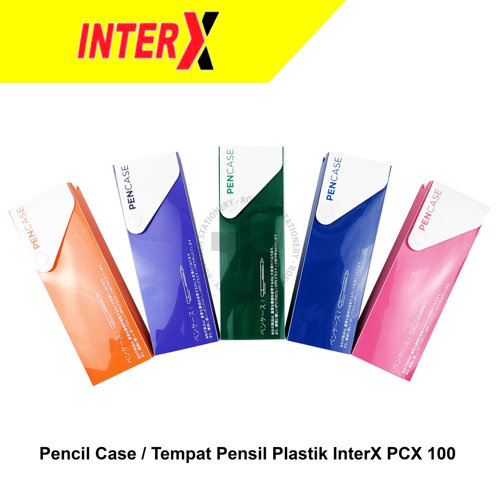 

InterX Pencil Case Plastik PP Slide Kancing Besar Netral PCX-100