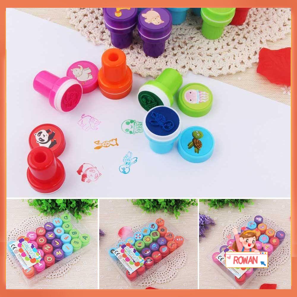 R-flower Stamps Toys Mainan Kartun Lucu Untuk Notebook Scrapbooking DIY Bentuk Hewan/Huruf