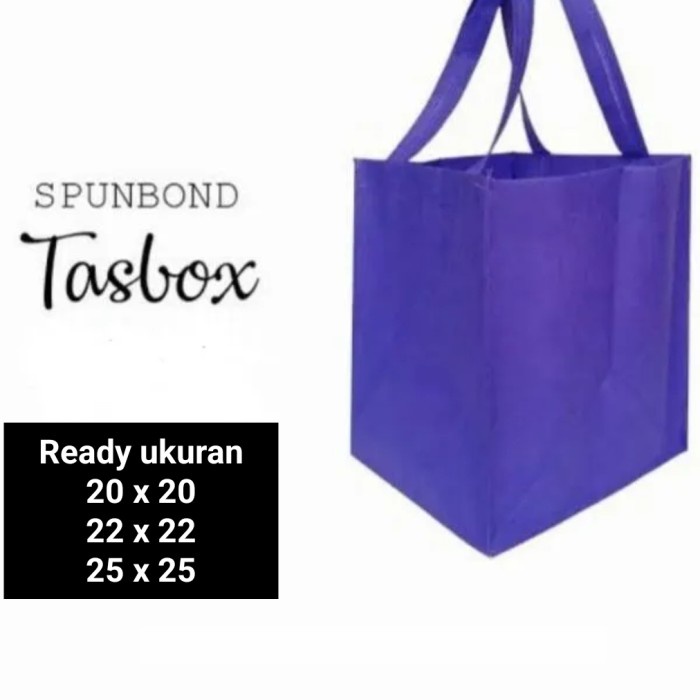 

⭐BISA COD⭐ TAS BOX 22 x 22 KAIN SPUNBOND KOTAK GOODIE BAG - 25 x 25