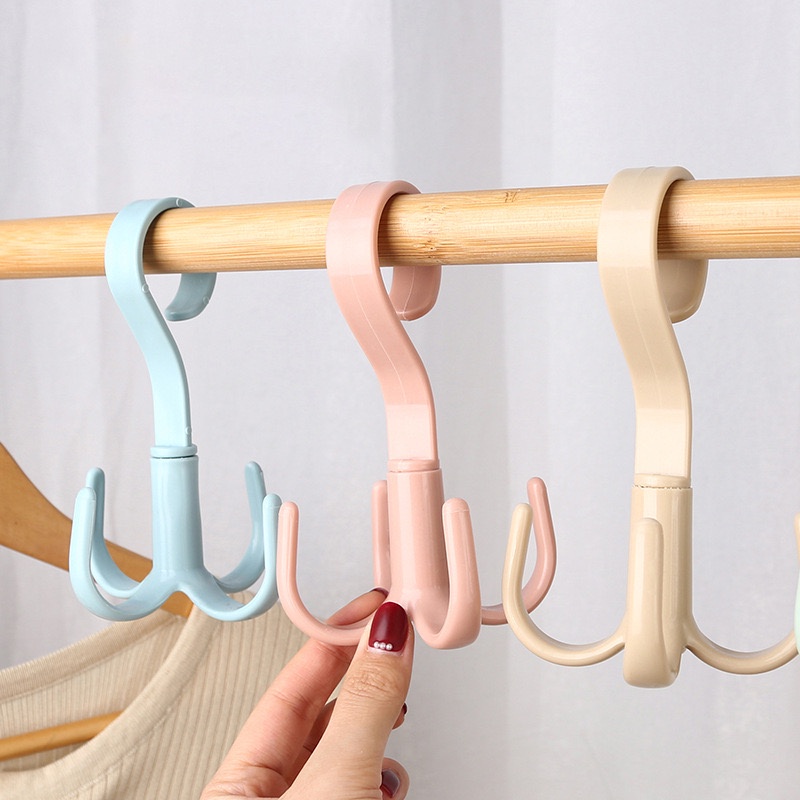[DGB] GANTUNGAN HANGER PUTAR 4 KAIT 360 BAJU DASI KAOS KAKI TOPI TAS CAKAR BAJU 360 DERAJAT 360DERAJAT