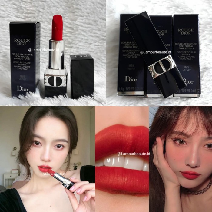 ✿ BISA COD✿ Dior rouge dior lipstick in "999 velvet" (1.5gr)