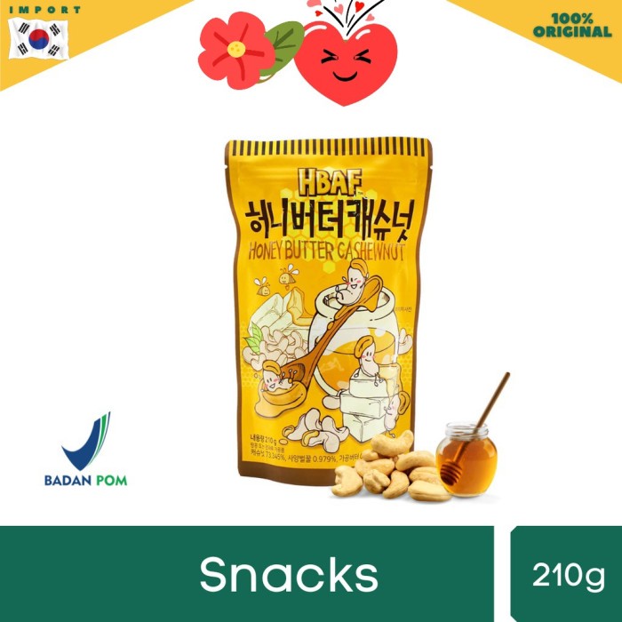 

Kacang Toms HBAF HONEY BUTTER CASHEWNUT 210 Gr ( Madu & Mede ) Korea