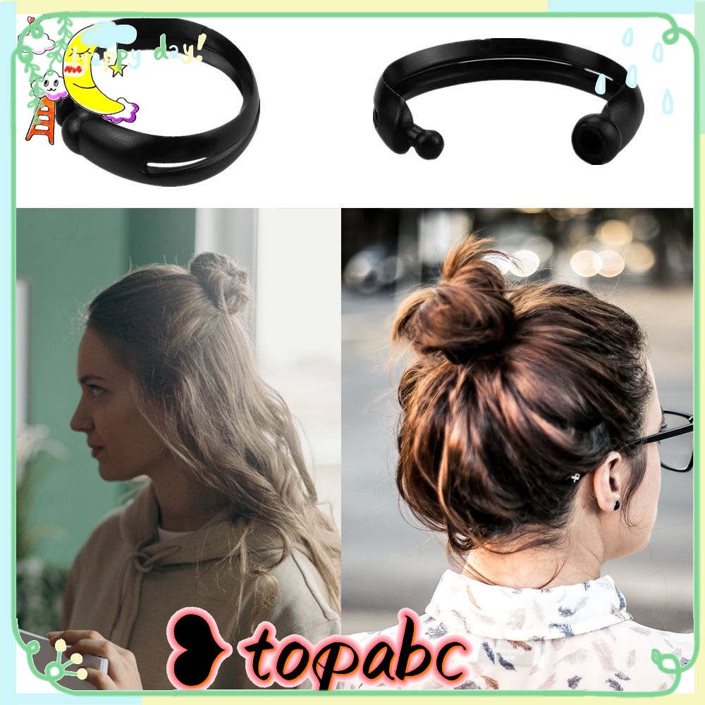 Top 2pcs Pembuat Sanggul Untuk Rambut Wanita Dan Anak Perempuan Alat Mengepang Rambut Roll Bun Hair Bun Ponytail Maker