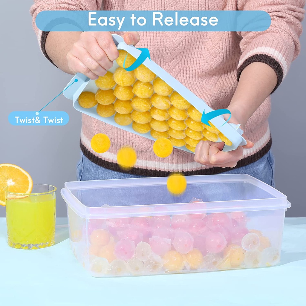 Cetakan Es Batu 33 Slot Cetakan Jelly Cetakkan Serbaguna Cetakkan Bulat