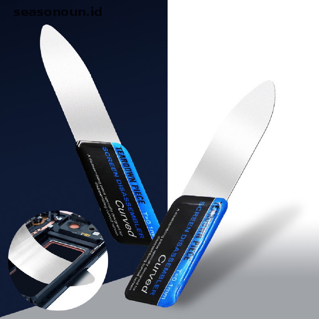 Seasonoun obile Phone Curved LCD Screen Spudger Opening Pry Card Tools Ultra Tipis Fleksibel.